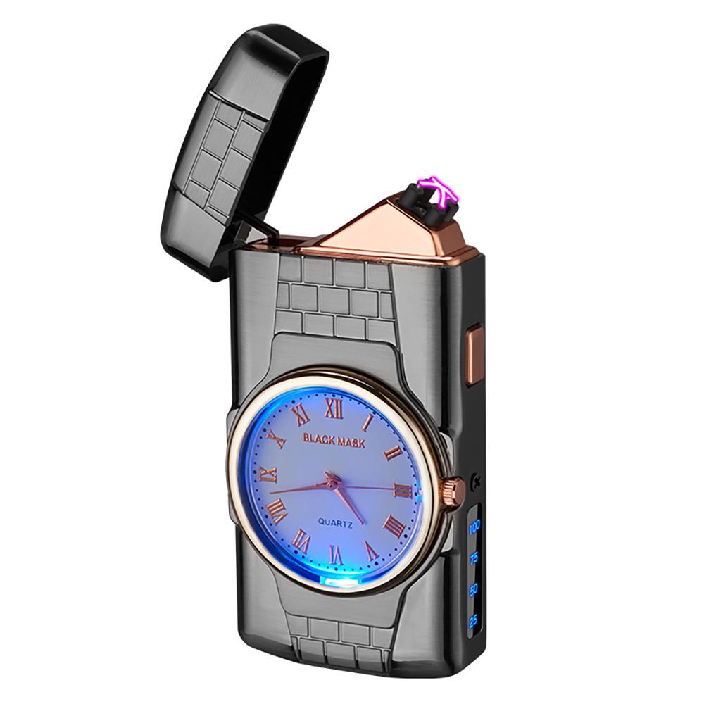 Electric Arc Lighter Windproof Cigarette Lighter Watch Gift for Men