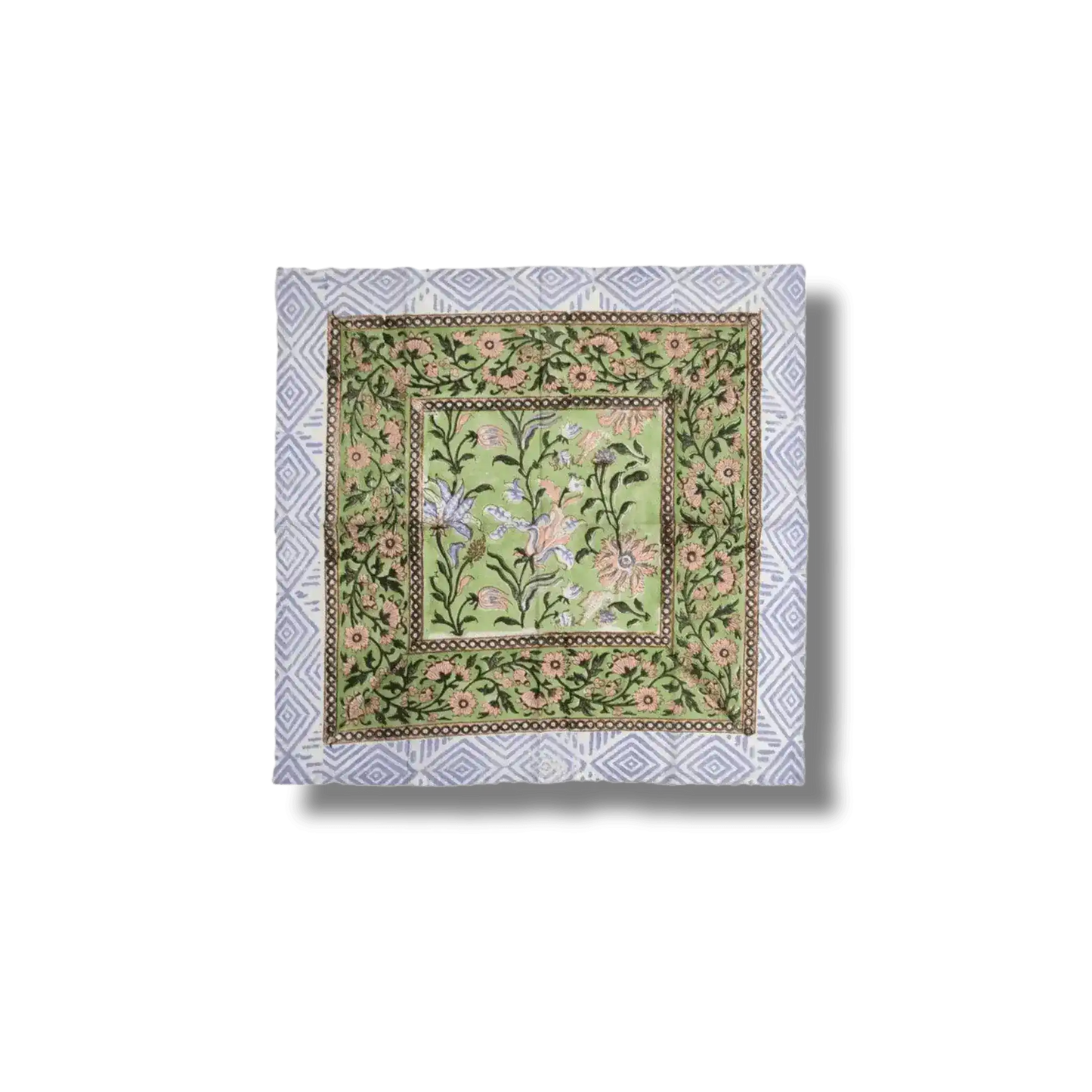 Aditi Green Hand Block Print Cotton Napkins