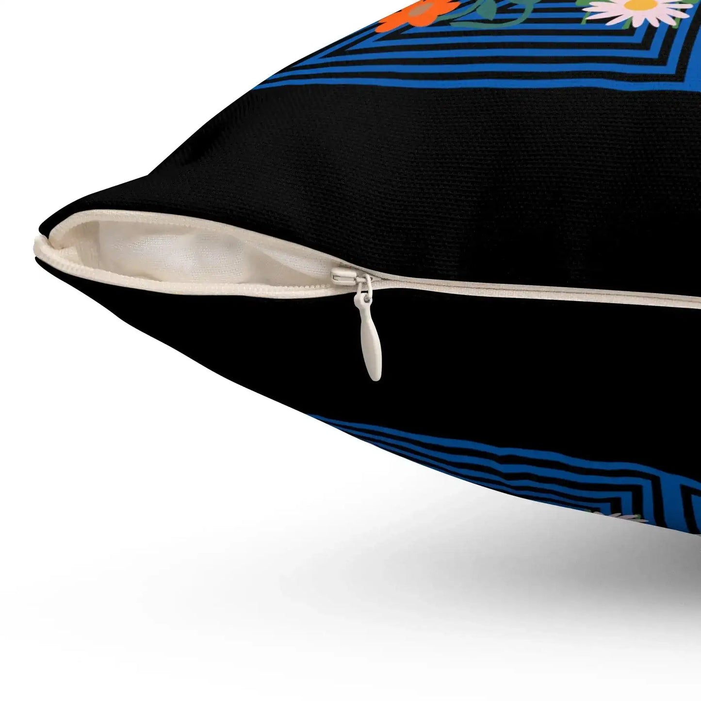 Black Nature Paradise Printed Throw Pillow - MAIA HOMES