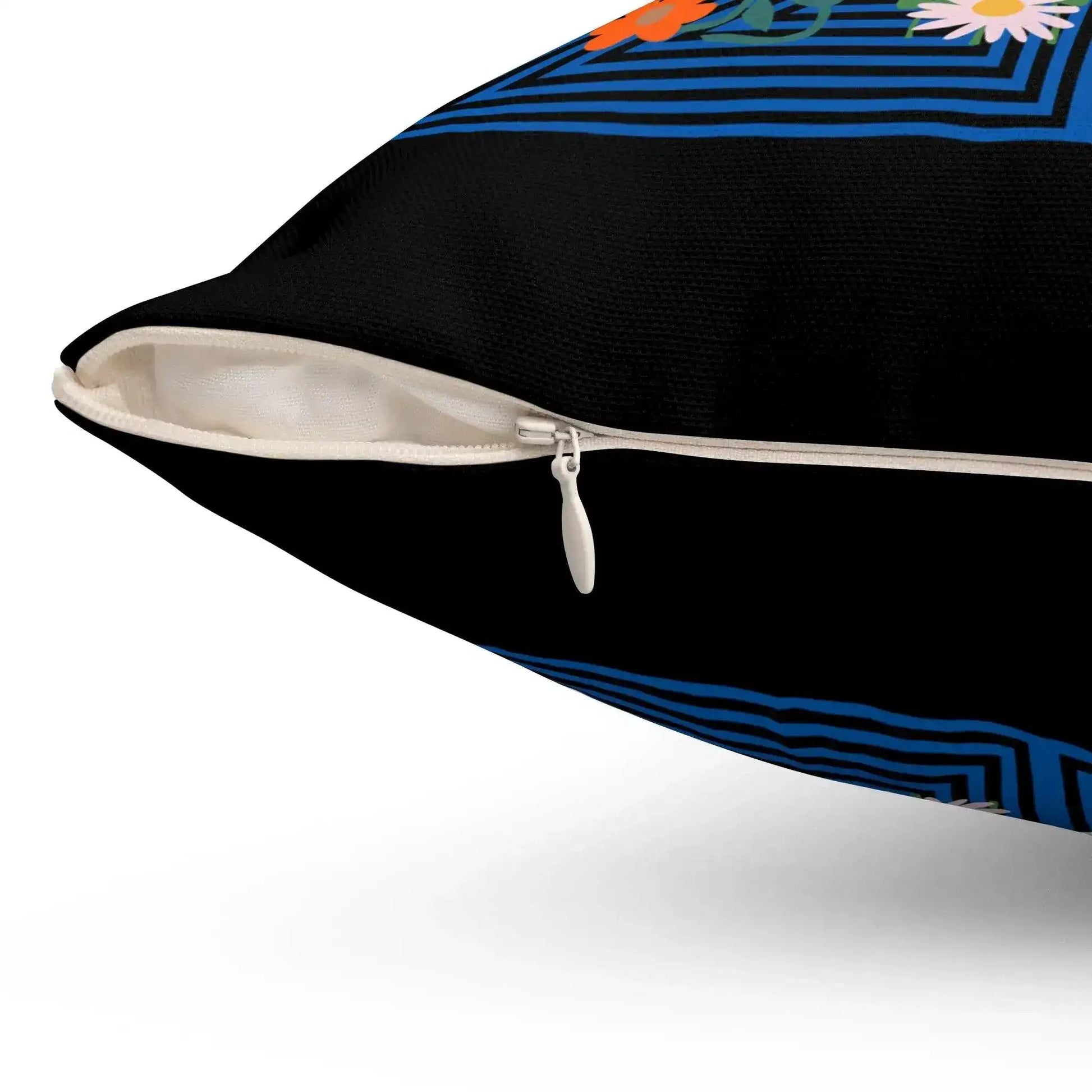 Black Nature Paradise Printed Throw Pillow - MAIA HOMES