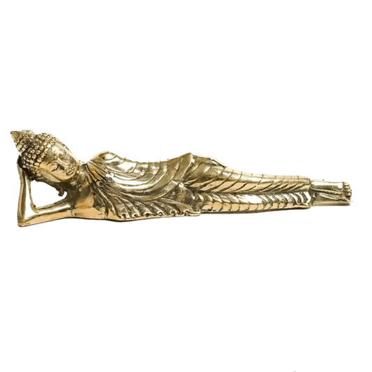 Bronze Reclining Buddha Figurine