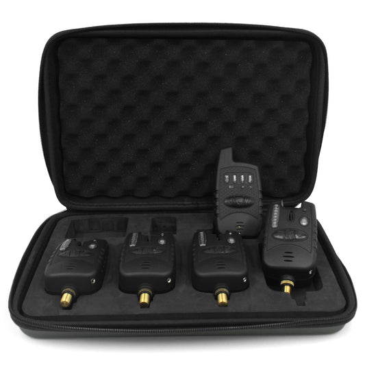 Lixada Wireless Digital Fishing Set 4 Fishing Bite + 1 in Case for Carp Fishing