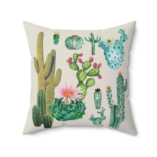 Cacti Family Vintage Inspired Throw PIllow - MAIA HOMES