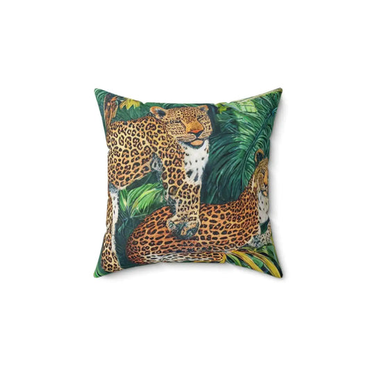 Cartoon Tiger in the Jungle Spun Polyester Throw Pillow - MAIA HOMES