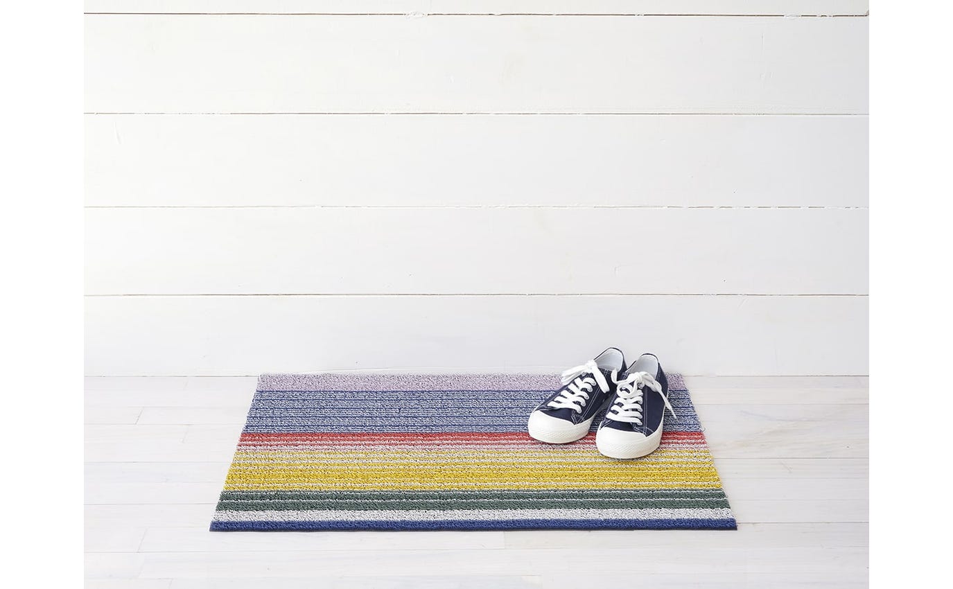 CHILEWICH DECOR 18"x28" Pop Stripe Shag Mats | Multi