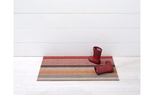 Pop Stripe Shag Mats | Paprika