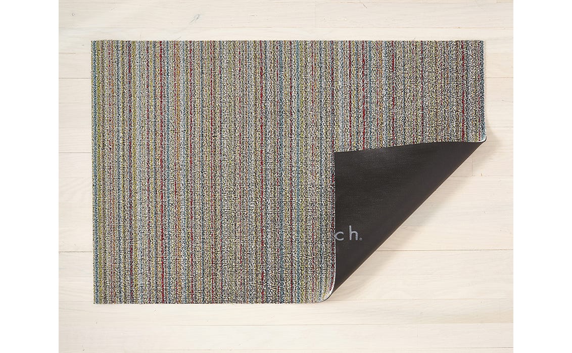 Skinny Stripe Shag Mats | Soft Multi