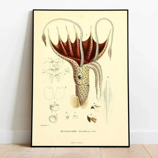 Colorful Squid Life Wall Art Print