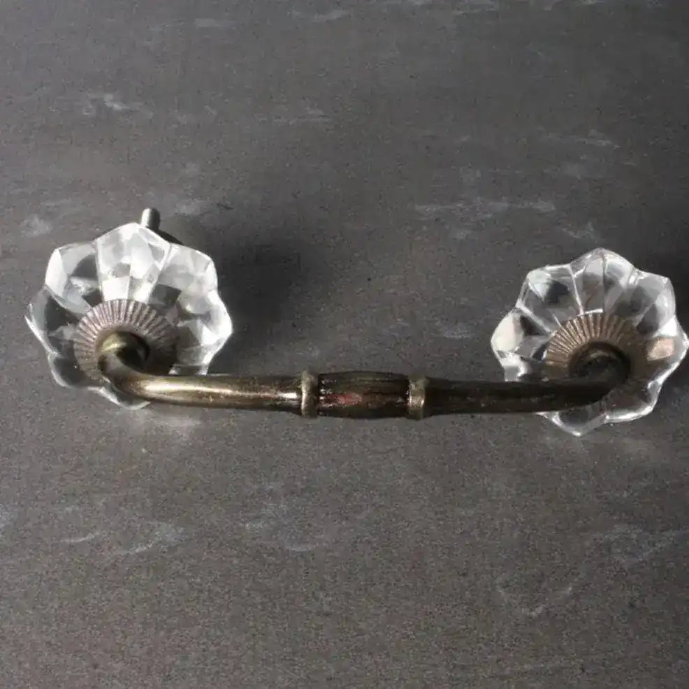 Crystal Glass Flower Cabinet Drawer Pull - Set of 4 - MAIA HOMES