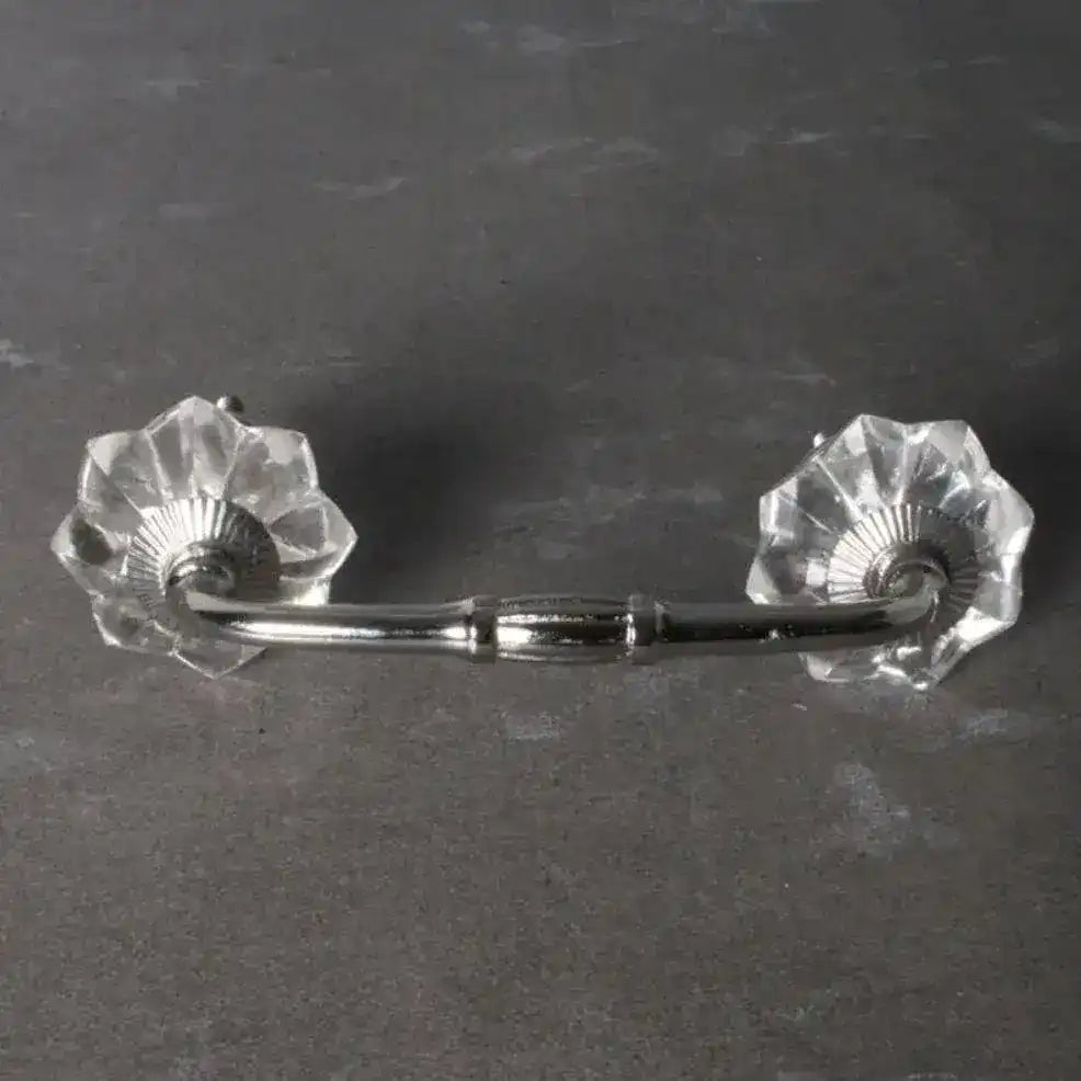Crystal Glass Flower Cabinet Drawer Pull - Set of 4 - MAIA HOMES