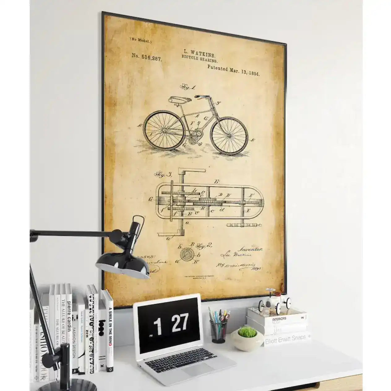 Cycler Gifts - Vintage Bicycle Patent Poster Print
