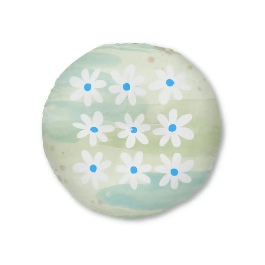 Daisy Watercolor Tufted Round Floor Pillow - MAIA HOMES