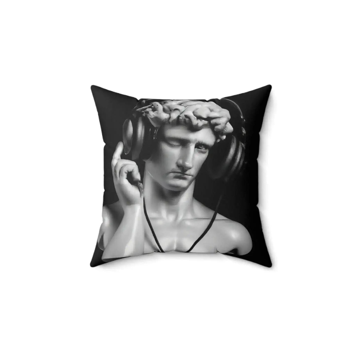 David with Headset Accent Square Throw Pillow - MAIA HOMES