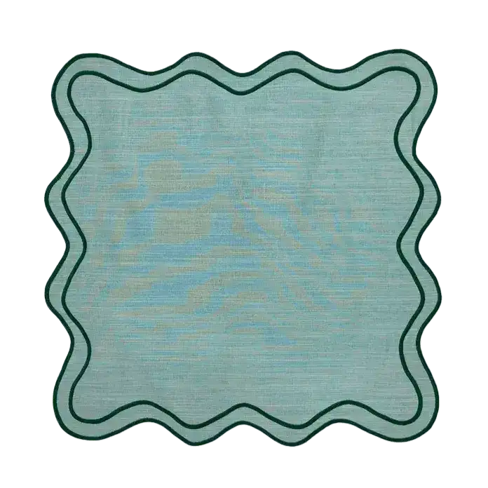 Double Scalloped Table Linen Napkins - MAIA HOMES