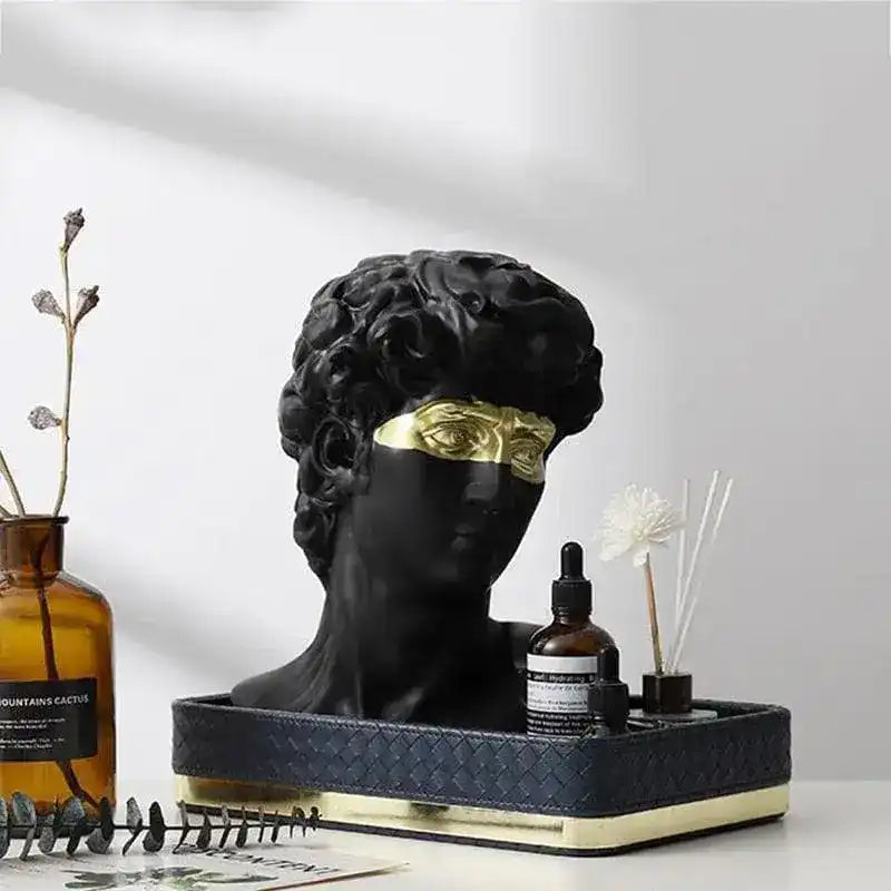 Eye Masked David Head Bust Statue - MAIA HOMES