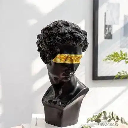 Eye Masked David Head Bust Statue - MAIA HOMES