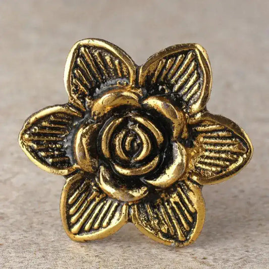 Flower Shape Metal Drawer Knobs - Set of 6