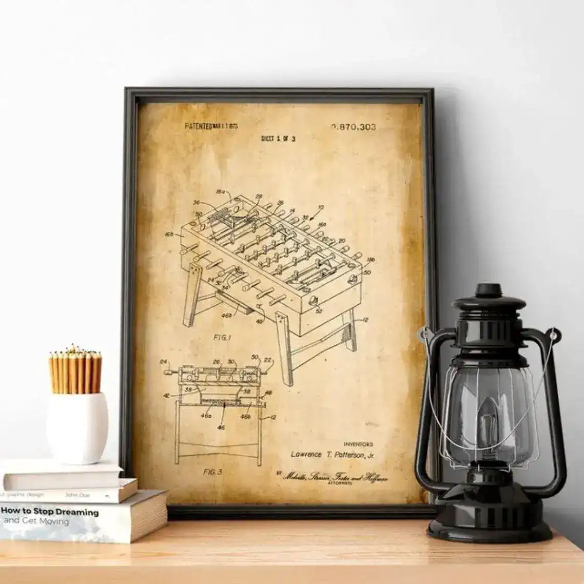 Foosball Game Patent Print