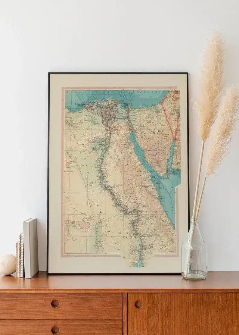 Geographical Map of Egypt| Map Wall Decor