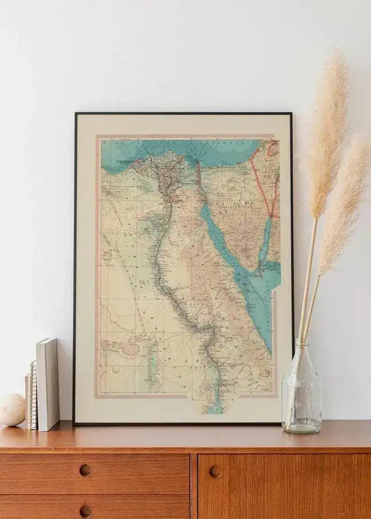 Geographical Map of Egypt| Map Wall Decor
