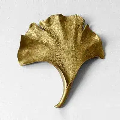 Gold Ginkgo Leaf Wall Hanging - MAIA HOMES