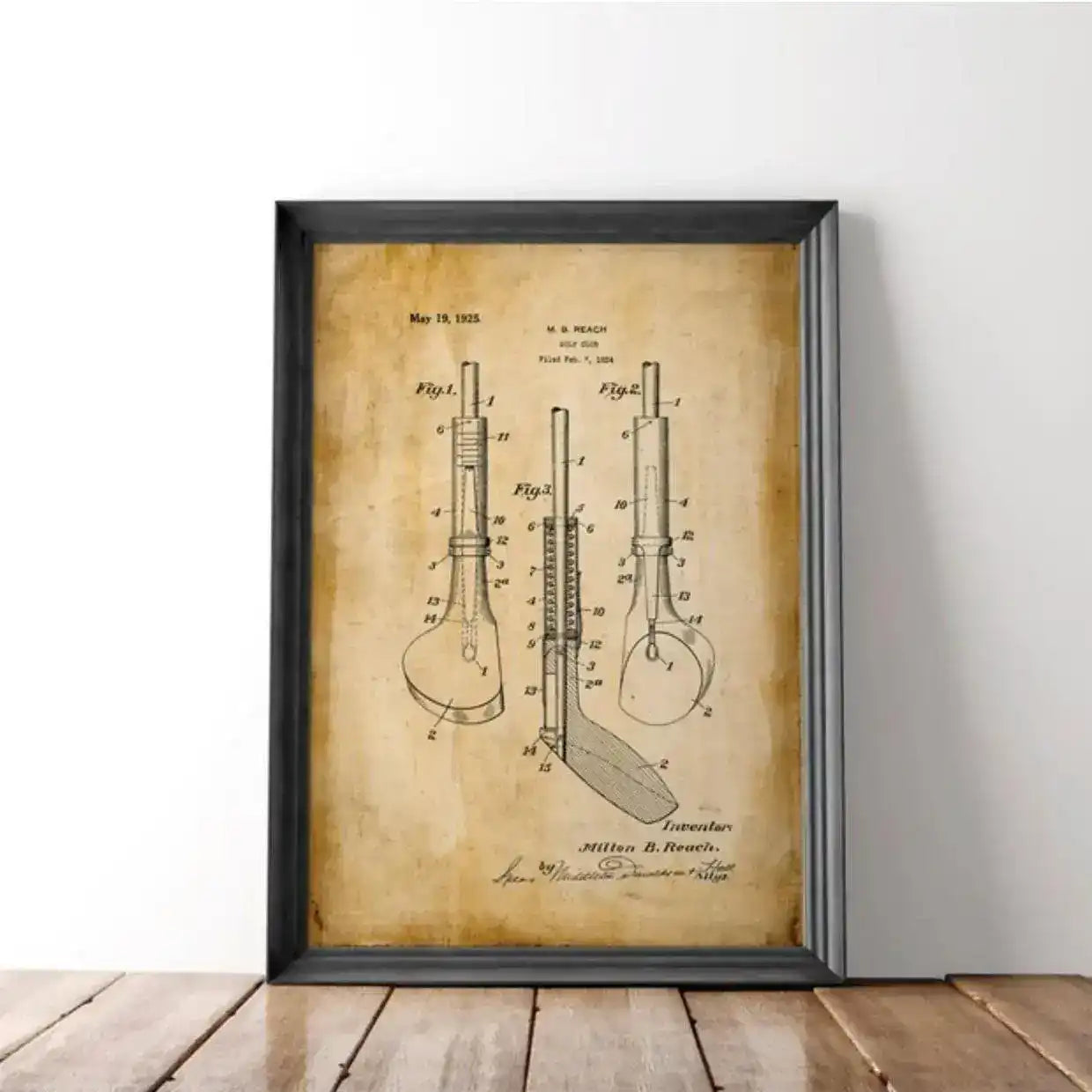 Golf Club Vintage Patent Poster Print