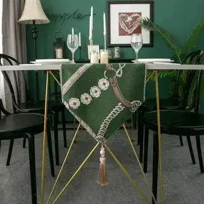 Jacquard Chain Printed Table Runner - MAIA HOMES