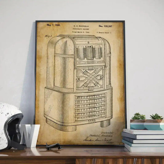 Jukebox Vintage Patent Poster Print