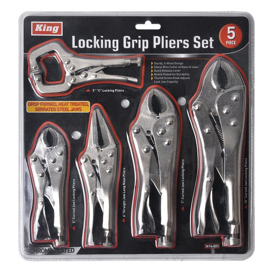 Assorted Locking Grip Pliers Set (5-Piece)