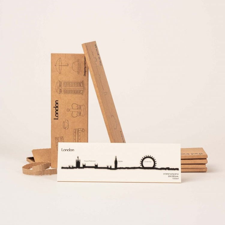 The Line City Skyline Silhouette Mini London