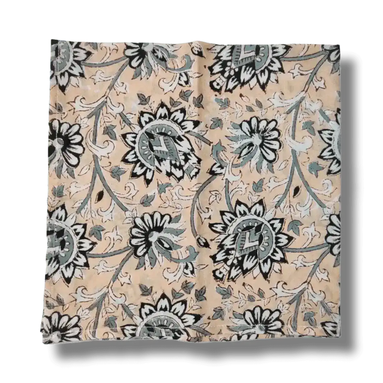 Lyla Hand Block Printed Cotton Napkins - MAIA HOMES
