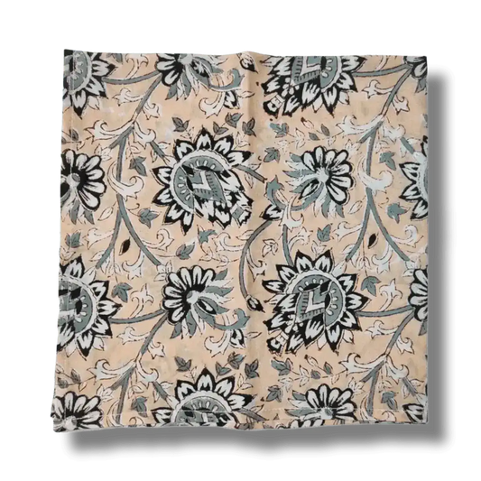 Lyla Hand Block Printed Cotton Napkins - MAIA HOMES