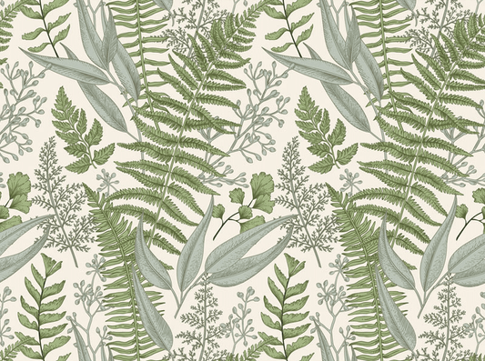 Botanical Floral pattern wallpaper Mural