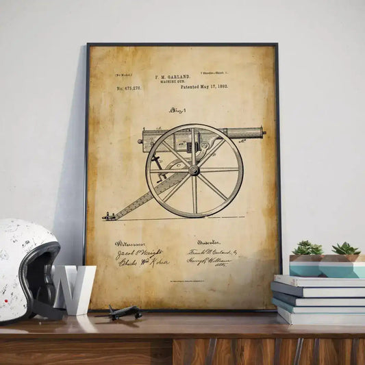 Machine Gun Vintage Patent Poster Print