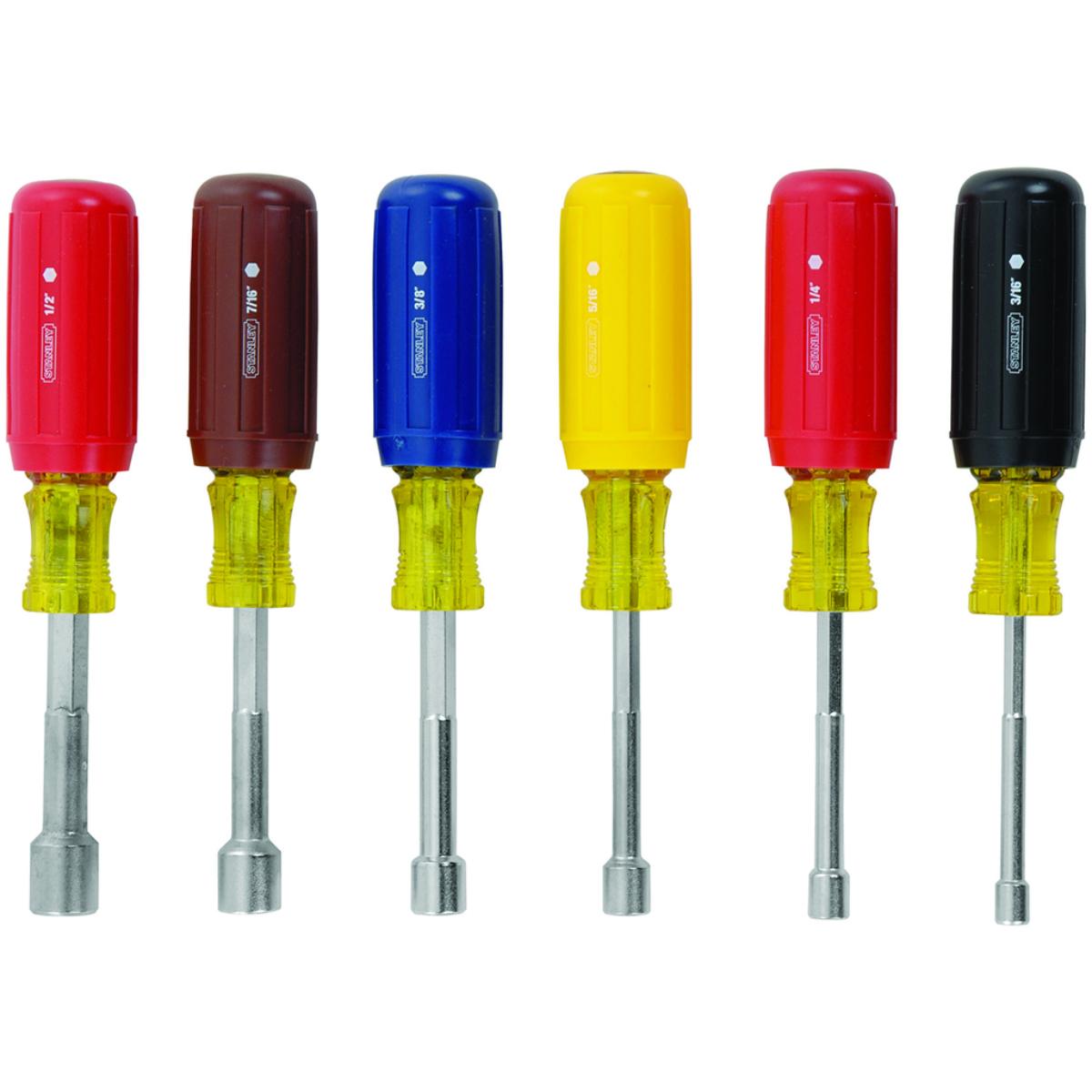 Proto Tools 62-541 VINYL GRIP NUT DRIVER SAE SET - 6 PIECE