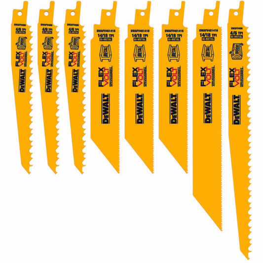 DeWalt DWAFV48SET 8PC Reciprocating Saw Blade Set