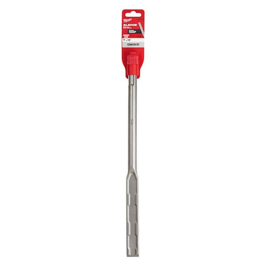 Flat Chisel Bit SDS-Max SLEDGE Steel 1 in x 16 in For Chipping Breaking Concrete