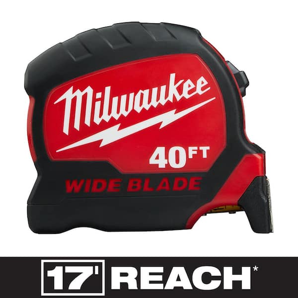 40 ft. x 1.3 in. Wide Blade Tape Measure With 17 FT Reach