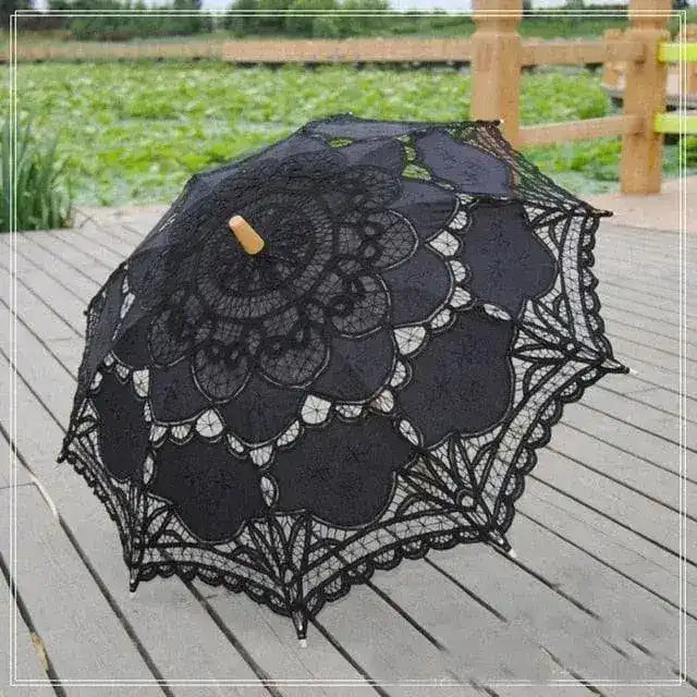 Parasol Elegant Lace Embroidered Umbrella - MAIA HOMES
