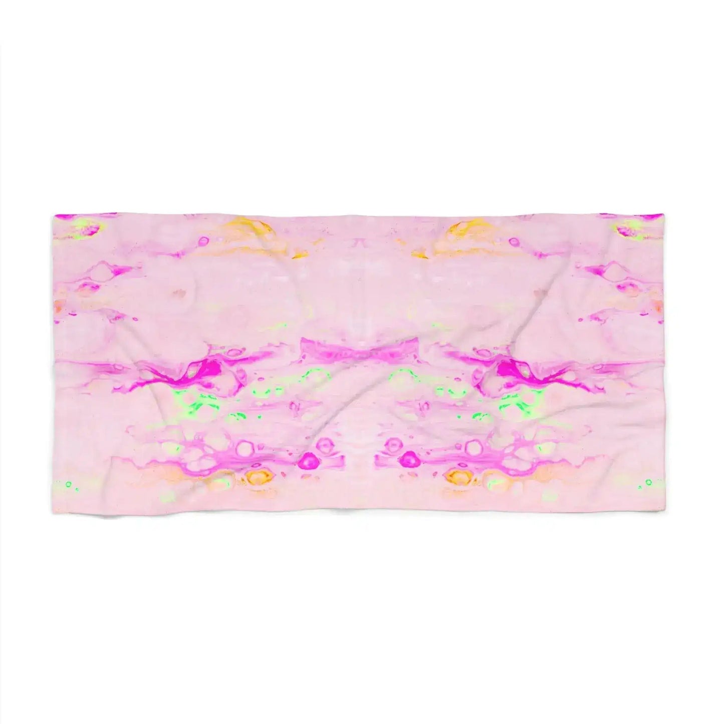Pastel Pink Marble Beach Towel - MAIA HOMES