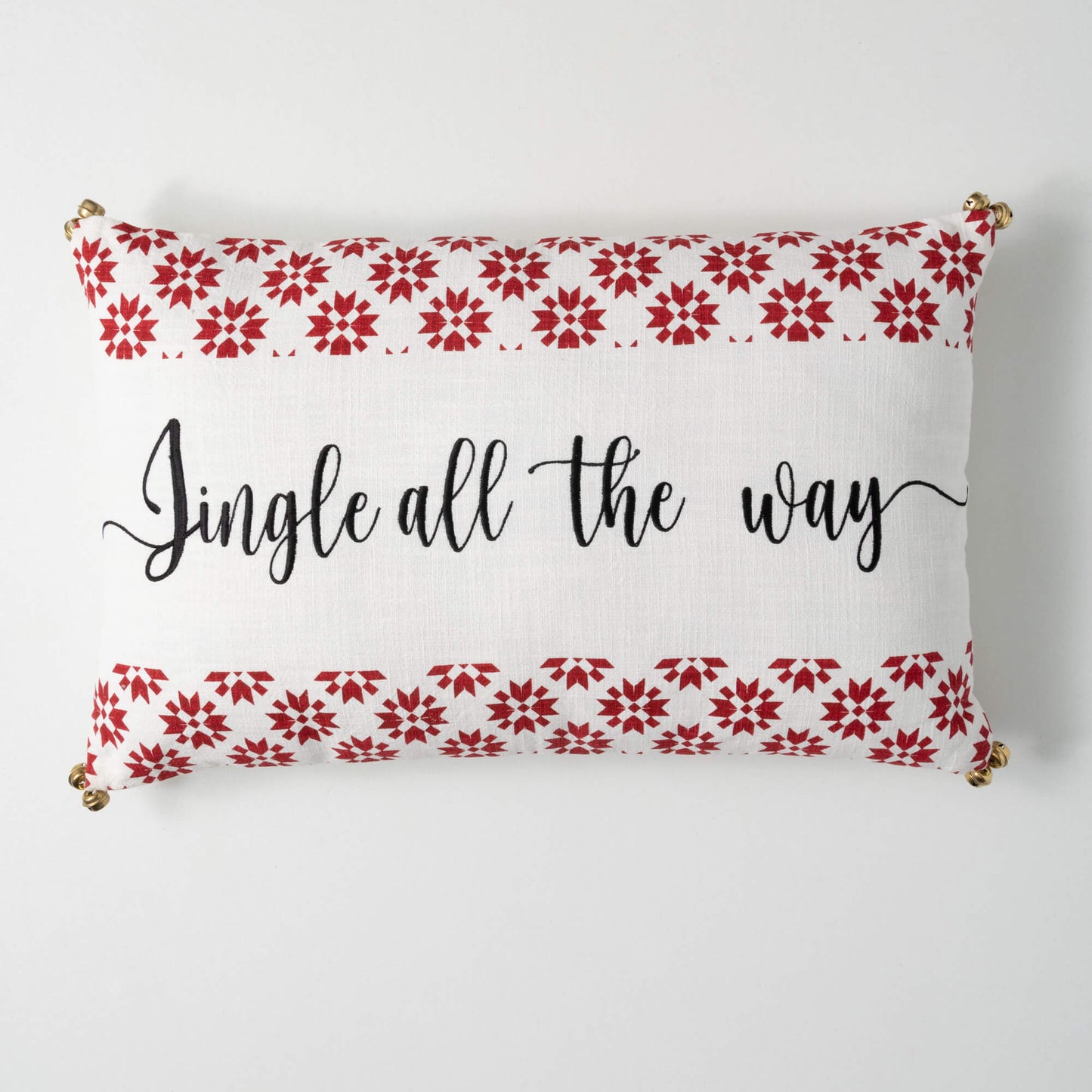 JINGLE ALL THE WAY PILLOW 26"Lx4.5"W