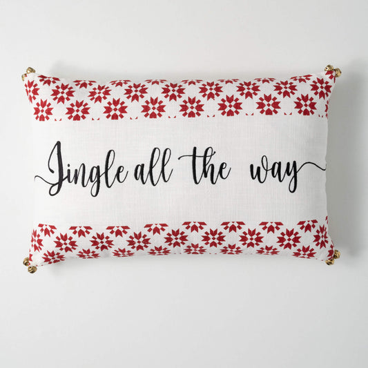 JINGLE ALL THE WAY PILLOW 26"Lx4.5"W