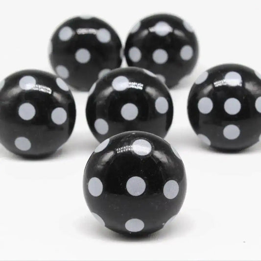 Polka Dots Ceramic Knobs - Set of 6