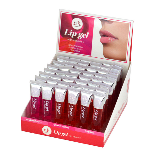 [48 PIECE] SET of Bubble Gum, Strawberry, Cherry Lip Gel Gloss by NICKA K New York