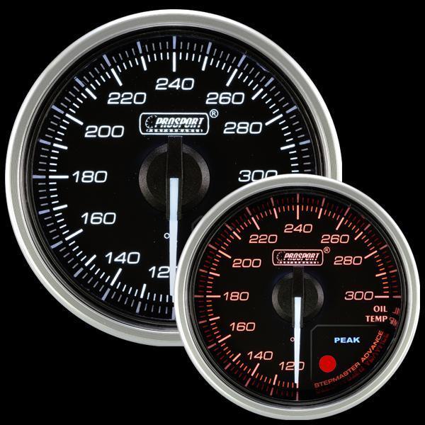 Prosport 52mm Supreme Electrical Oil Temperature Gauge - Amber/White - Universal
