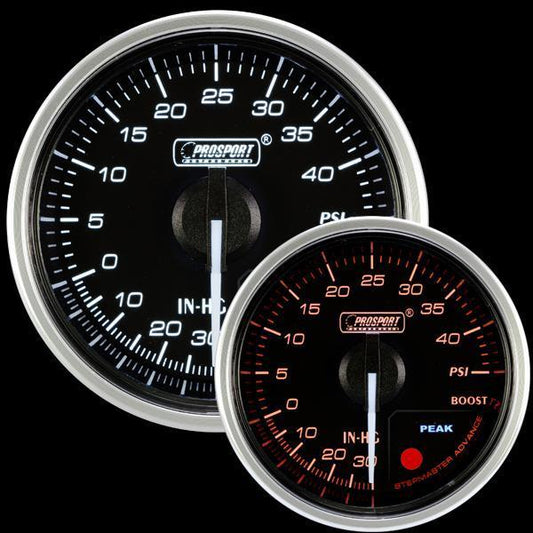 Prosport 52mm Supreme Series Electrical Boost Gauge - Amber/White - Universal
