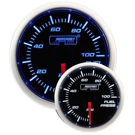 Prosport Performance 52mm Fuel Pressure Gauge - Blue/White - Universal