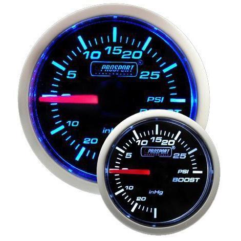 Prosport Performance 52mm Mechanical Boost Gauge - Blue/White - Universal