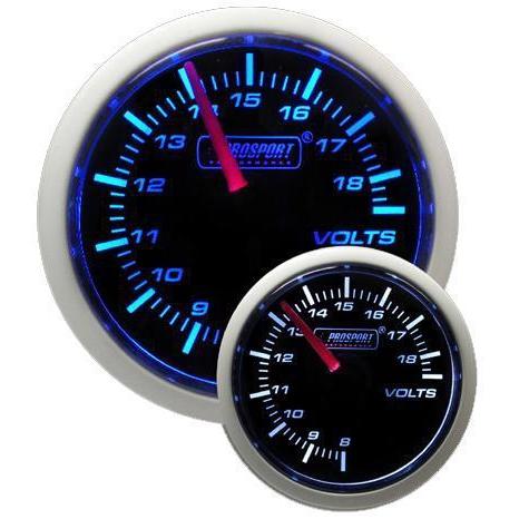 Prosport Performance 52mm Volt Gauge - Blue/White - Universal