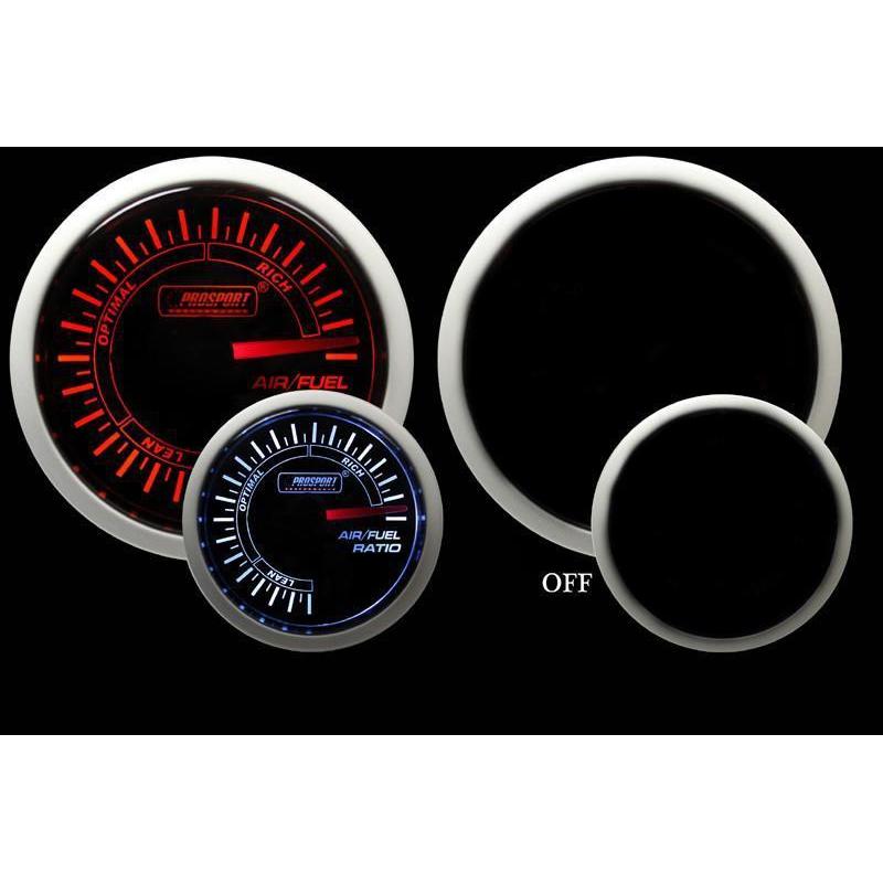 Prosport Performance Series 52mm Air Fuel Ratio Gauge - Amber / White - Universal